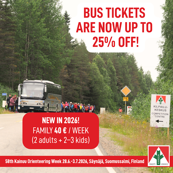 Kainuun-Rastiviikko-2026-suunnistusviikko-Kainuu-Orienteering-Week-Säynäjä-Suomussalmi-Finland-kisabussi-competition-race-event-bus-alennetut-hinnat-sale-tickets-2-600-px.png